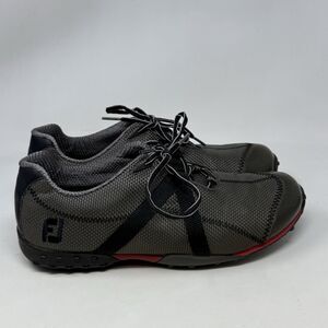 Footjoy M Project Golf Shoes Mens 8 W Wide Gray Black Spikeless 55247